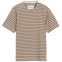Aiayu t-shirt - Classic Circular Striped mix coffee