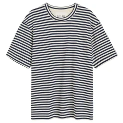 Aiayu t-shirt - Lui Circular Striped mix night