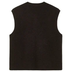 Aiayu vest - Elva dark brown melange