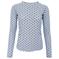 Black Colour bluse - Jennie Dotted Mesh jeans blue