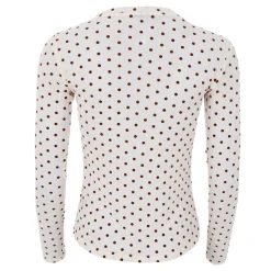 Black Colour bluse - Jennie Dotted Mesh cream
