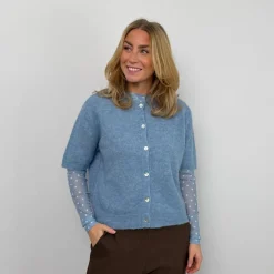 Black Colour cardigan - Dell light blue