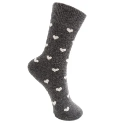 Black Colour strømper - Cai Heart Wool dk. grey