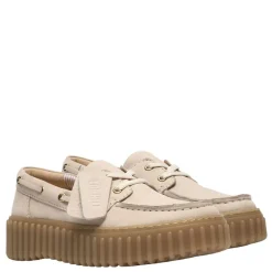 Clarks sko - Torhill Boat cream nubuck
