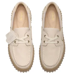 Clarks sko - Torhill Boat cream nubuck