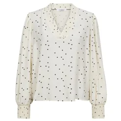 Co'couture bluse - Diem Dot off white/black