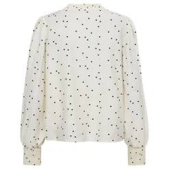 Co'couture bluse - Diem Dot off white/black