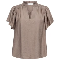 Co'couture bluse - Hera Frill SS walnut