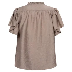 Co'couture bluse - Hera Frill SS walnut