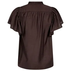 Co'couture bluse - Hera SS Frill mocca
