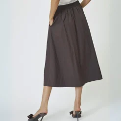 Co'couture nederdel - Cotton Crisp Midi mocca