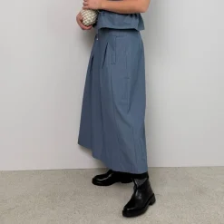 Co'couture nederdel - Elly Pleat dusty blue