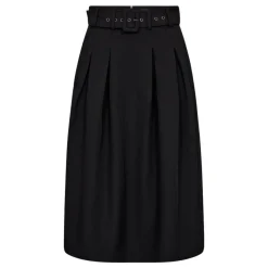Co'couture nederdel - Luna Belt Midi Pleat black