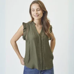 Co'couture top - Caryn Frill army