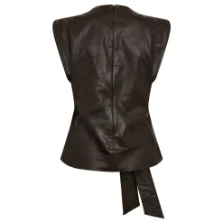 Co'couture top - Gitt Pleat dark brown