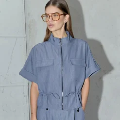 Co'couture vest - Elly dusty blue