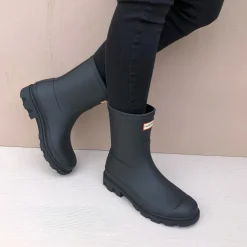 Hunter gummistøvler - Unisex Downpour Short blk/black