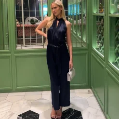 Karmamia Copenhagen buksedragt - Delia Jumpsuit semi rich ink blue