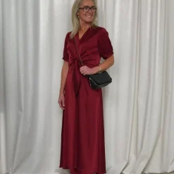 Karmamia Copenhagen kjole - Faye Maxi semi rich merlot