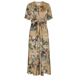 Karmamia Copenhagen kjole - Faye Maxi taupe bloom