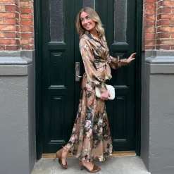 Karmamia Copenhagen nederdel - Savannah tan bloom
