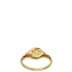 Maanesten ring - Magdalena guldbelagt