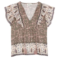 M.A.B.E bluse - Bani Print Frill multi