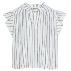M.A.B.E top - Alma S/S ecru stripe