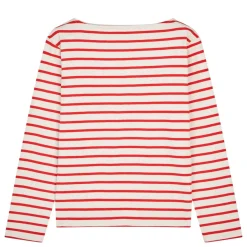 Mads Nørgaard bluse - Pablo Gabi LS vanilla ice/fiery red
