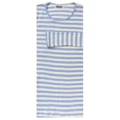 Nørgaard Paa Strøget bluse - 101 Broadway light blue/ecru