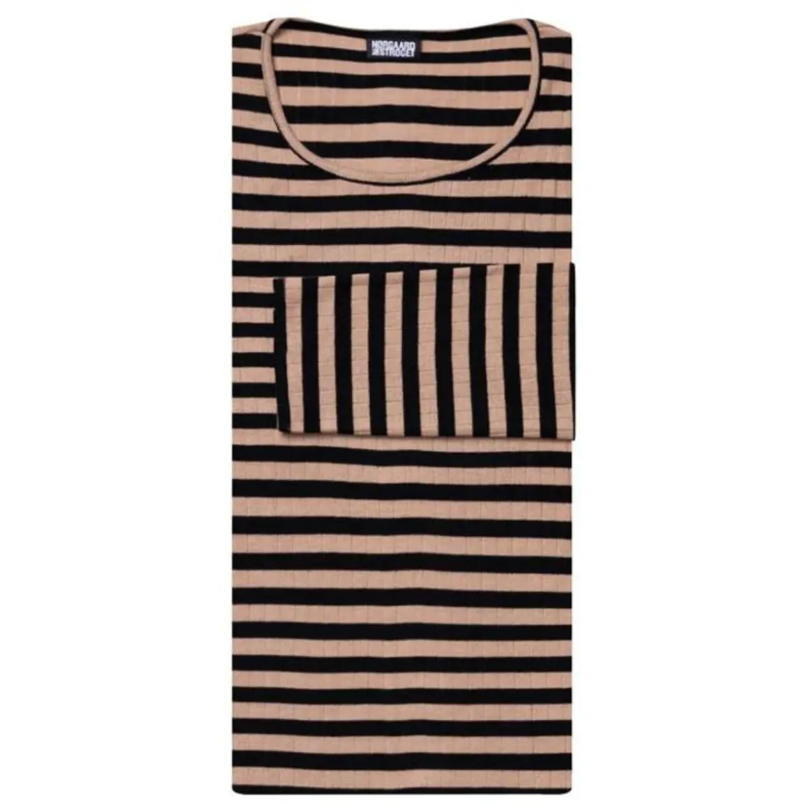Nørgaard Paa Strøget bluse - 101 Broadway black/camel