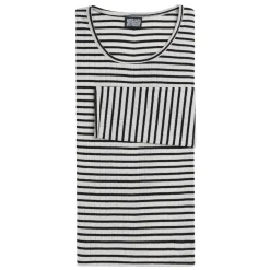 Nørgaard Paa Strøget bluse - 101 NPS Stripes ecru/black