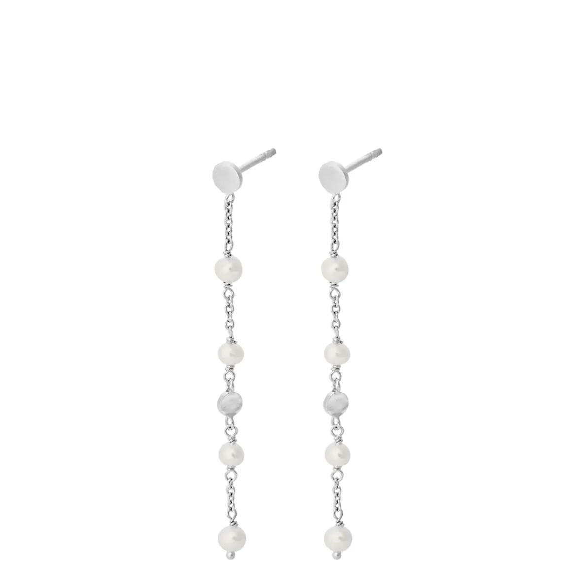 Pernille Corydon ørekæder - E-434 Ocean Pearl sølv