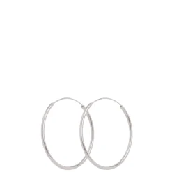 Pernille Corydon øreringe - E-140 Plain Hoop sølv