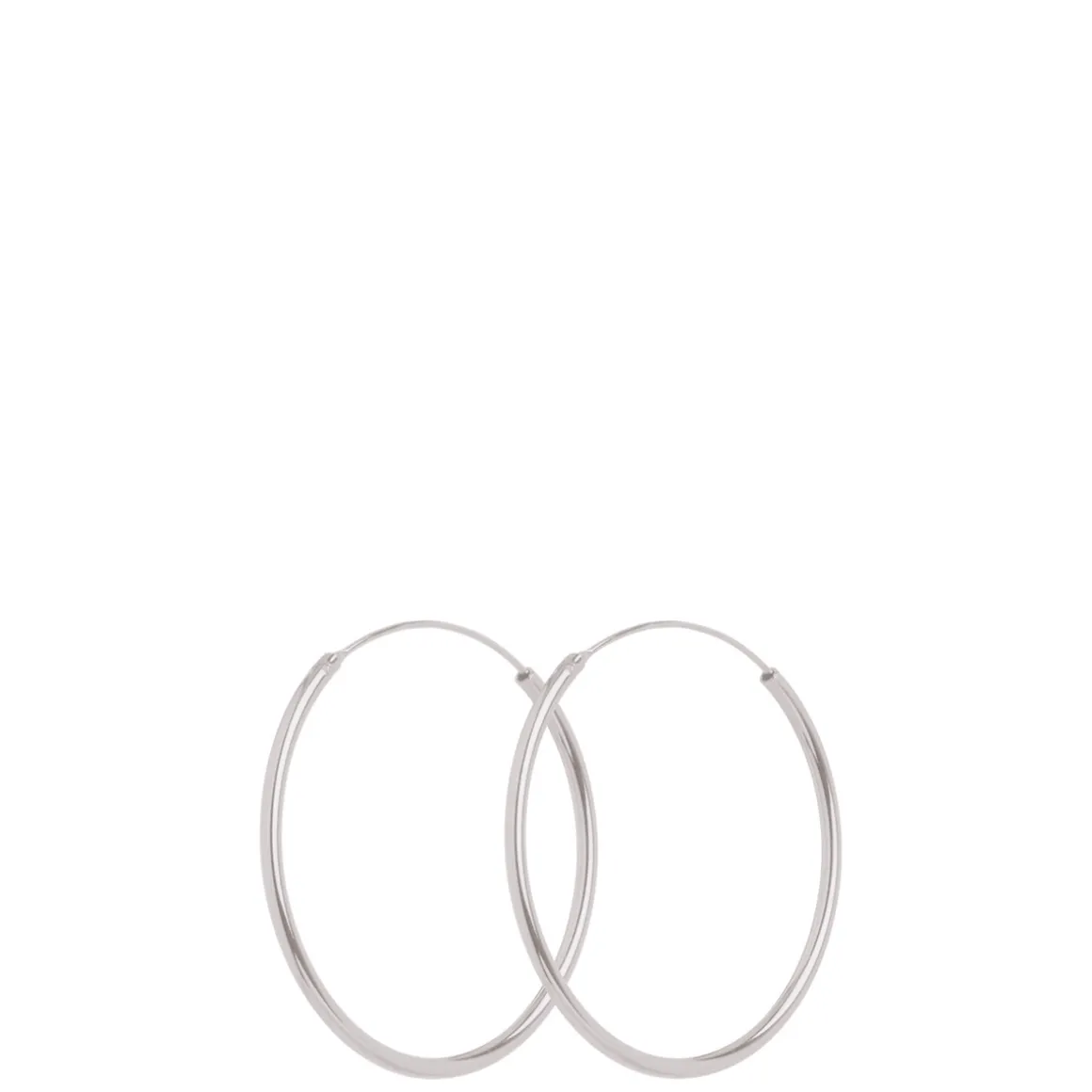Pernille Corydon øreringe - E-140 Plain Hoop sølv