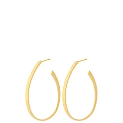 Pernille Corydon øreringe - E-107-G Oval Creoles guldbelagt