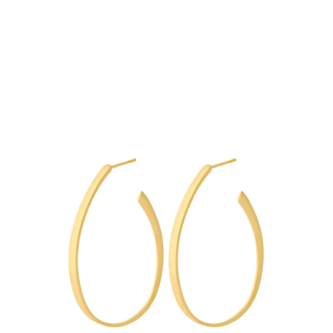 Pernille Corydon øreringe - E-107-G Oval Creoles guldbelagt