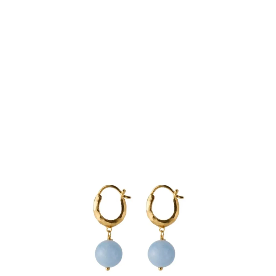Pernille Corydon øreringe - E-321 Blue Sky guldbelagt