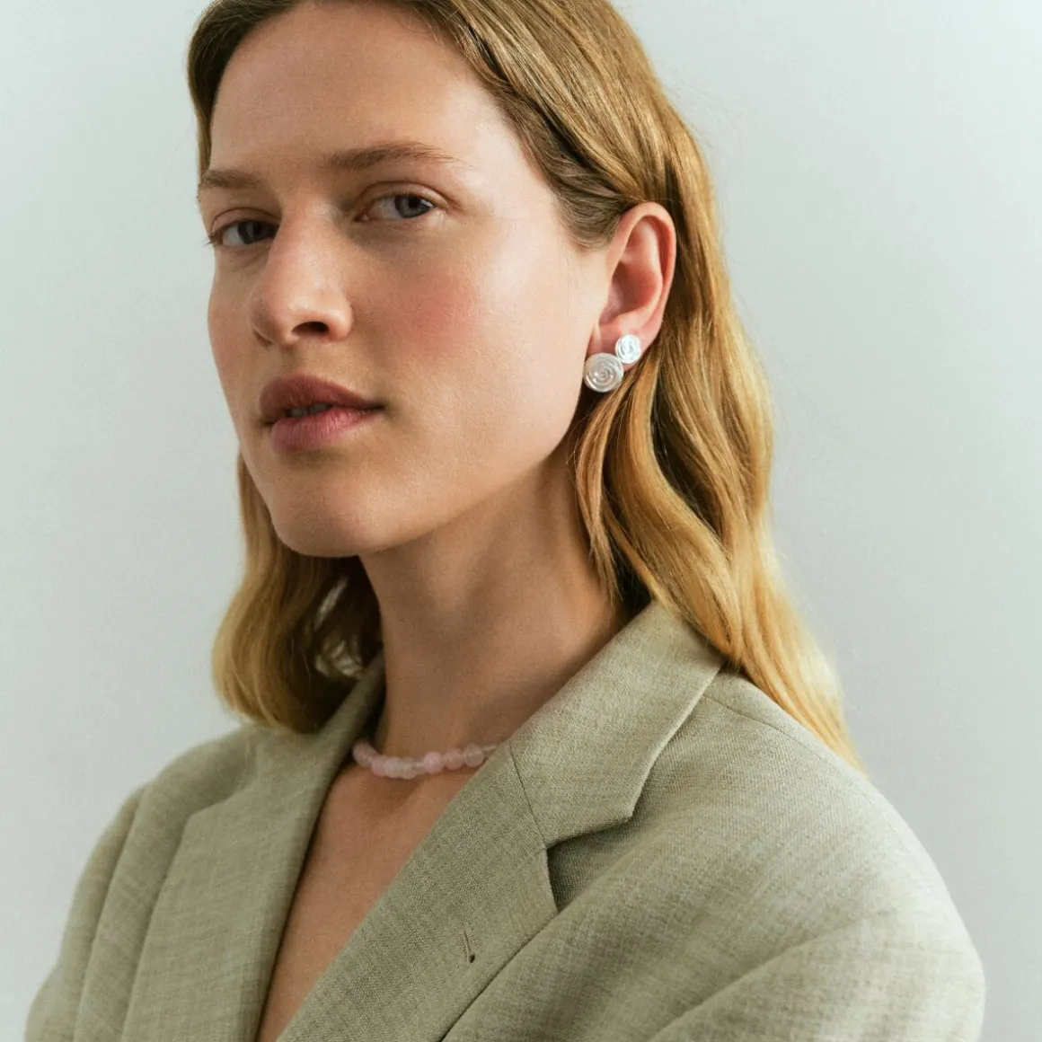 Pernille Corydon øreringe - E-536-S Rose sølv
