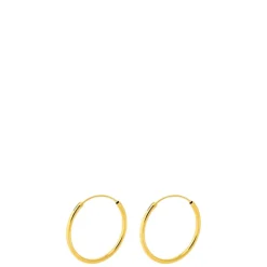 Pernille Corydon øreringe - E-139-G Mini Plain Hoops guldbelagt