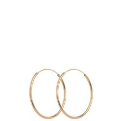 Pernille Corydon øreringe - E-140 Plain Hoop guldbelagt