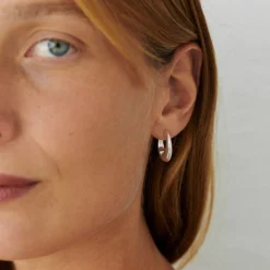 Pernille Corydon øreringe - E-401 Globe Huggies sølv