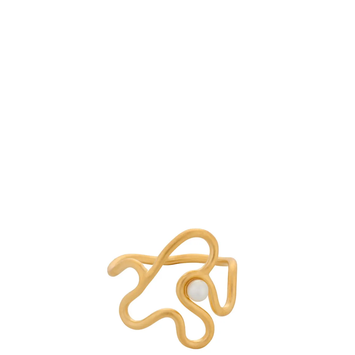 Pernille Corydon ring - R-115 Bay Pearl guldbelagt
