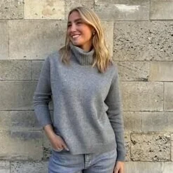 Rosas strik - L-52 Lux Roll Neck grey
