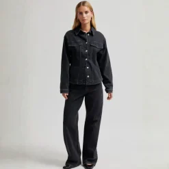 Second Female jakke - Halliot Denim black denim