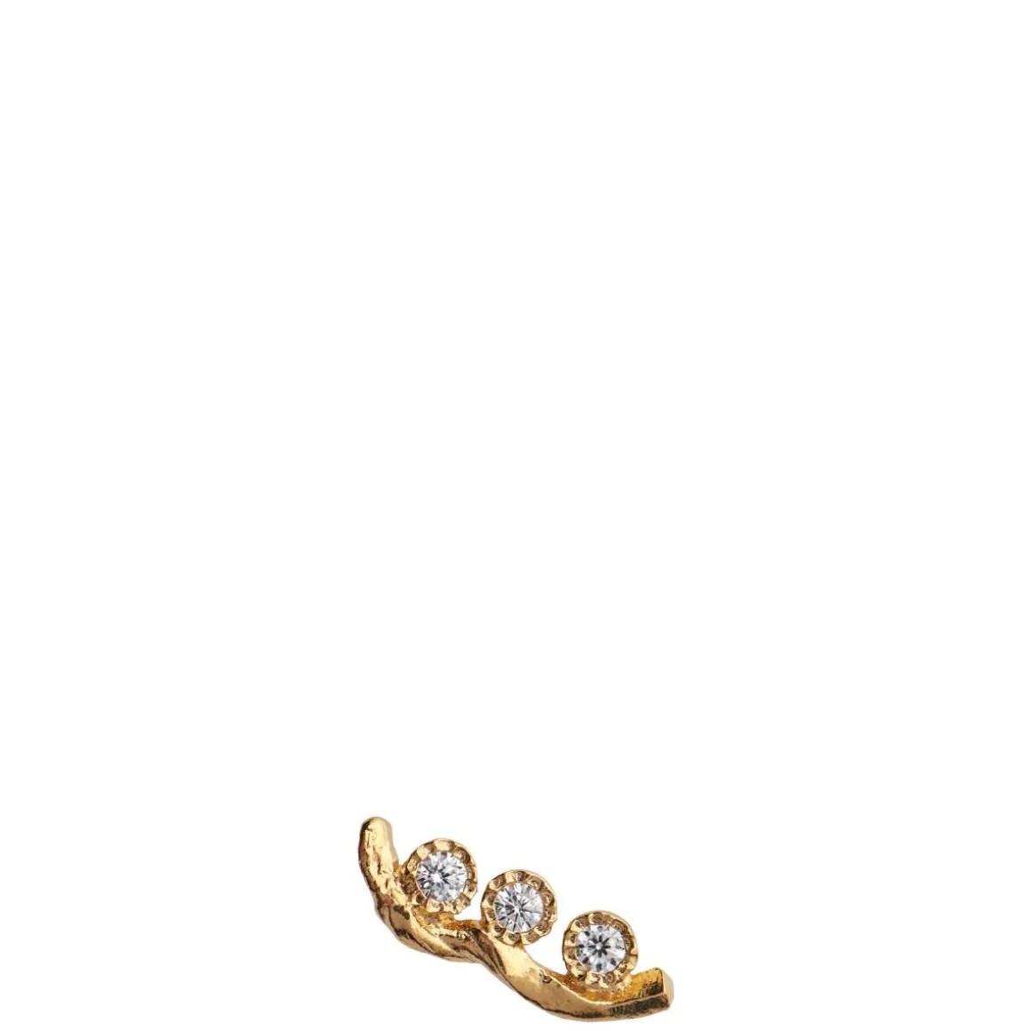 Stine A - 1335 Flow With Three Stones guldbelagt