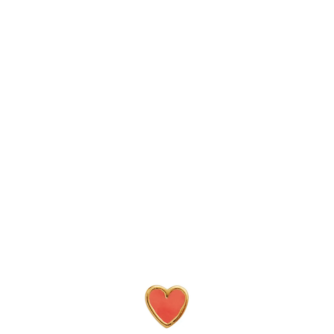 Stine A ørering - 1181 Coral Petit Love Heart Coral Enamel guldbelagt