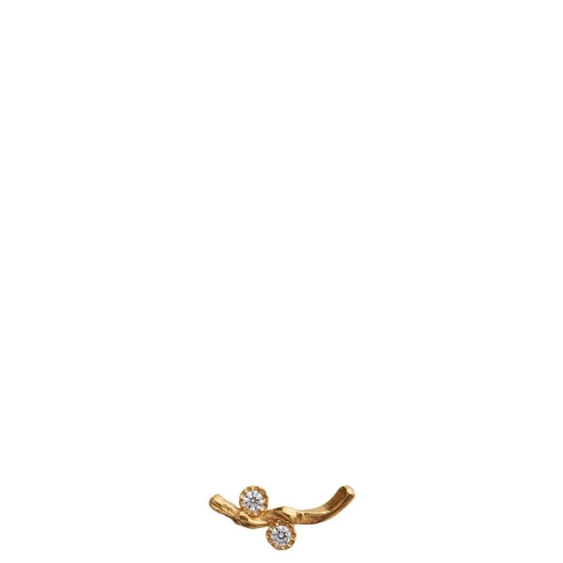 Stine A ørering - 1322 Flow with two stones single guldbelagt