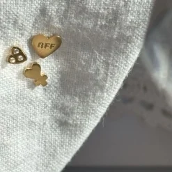 Stine A ørering - 1365 I Love Your Heart guldbelagt
