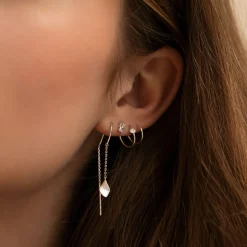Stine A ørering - 1238 Petit Ile De L'amour Double Chain sølv